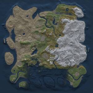 Thumbnail Rust Map: Procedural Map, Size: 4500, Seed: 1742094181, 17 Monuments