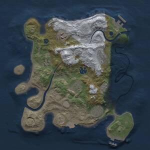 Thumbnail Rust Map: Procedural Map, Size: 3000, Seed: 514188052, 13 Monuments