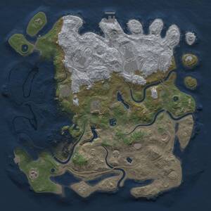 Thumbnail Rust Map: Procedural Map, Size: 4250, Seed: 405557530, 14 Monuments