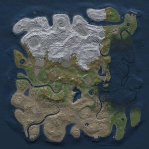 Thumbnail Rust Map: Procedural Map, Size: 4250, Seed: 715122402, 17 Monuments
