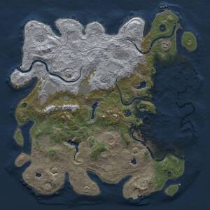 Thumbnail Rust Map: Procedural Map, Size: 4500, Seed: 103967810, 16 Monuments