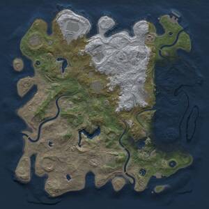 Thumbnail Rust Map: Procedural Map, Size: 4500, Seed: 724801559, 16 Monuments
