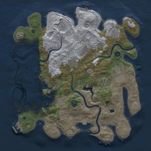 Thumbnail Rust Map: Procedural Map, Size: 4096, Seed: 822280601, 16 Monuments
