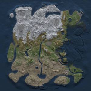 Thumbnail Rust Map: Procedural Map, Size: 4000, Seed: 990374, 16 Monuments