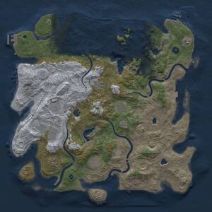 Thumbnail Rust Map: Procedural Map, Size: 4500, Seed: 125106303, 16 Monuments