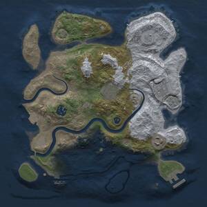 Thumbnail Rust Map: Procedural Map, Size: 3000, Seed: 1188810742, 11 Monuments