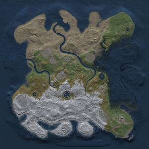 Thumbnail Rust Map: Procedural Map, Size: 3750, Seed: 8081969, 15 Monuments