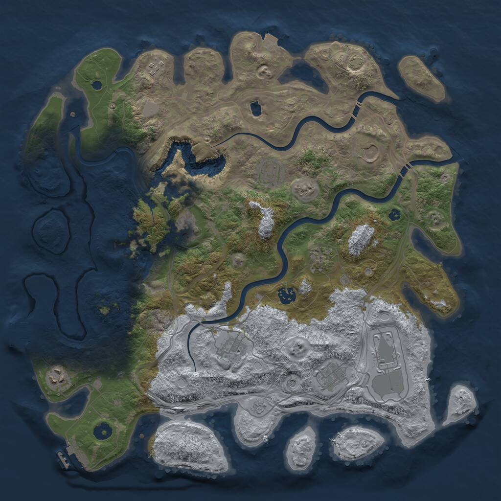 Rust Map: Procedural Map, Size: 4250, Seed: 87535238, 16 Monuments