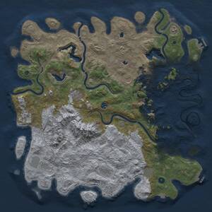 Thumbnail Rust Map: Procedural Map, Size: 5000, Seed: 2360589, 17 Monuments