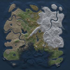 Thumbnail Rust Map: Procedural Map, Size: 4500, Seed: 267094947, 17 Monuments