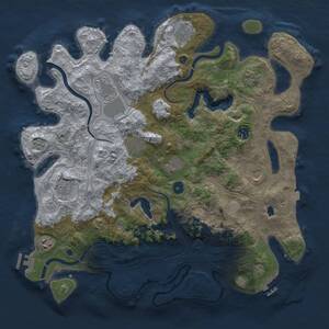 Thumbnail Rust Map: Procedural Map, Size: 4250, Seed: 938674520, 16 Monuments