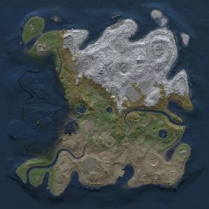 Thumbnail Rust Map: Procedural Map, Size: 3550, Seed: 2131361988, 15 Monuments