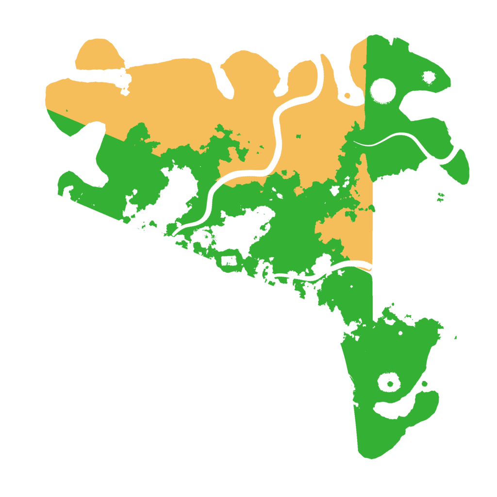 Biome Rust Map: Procedural Map, Size: 3500, Seed: 51497