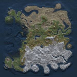 Thumbnail Rust Map: Procedural Map, Size: 4250, Seed: 1037829534, 16 Monuments