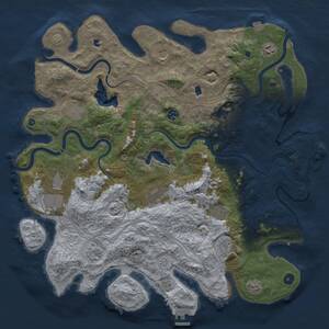 Thumbnail Rust Map: Procedural Map, Size: 4500, Seed: 890760708, 17 Monuments