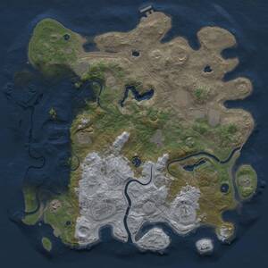 Thumbnail Rust Map: Procedural Map, Size: 4500, Seed: 657911750, 17 Monuments