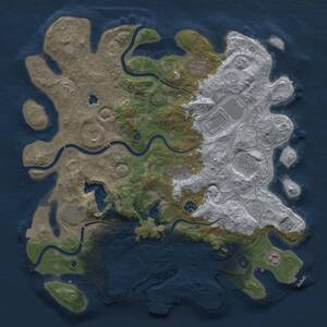 Thumbnail Rust Map: Procedural Map, Size: 4250, Seed: 1219948291, 15 Monuments