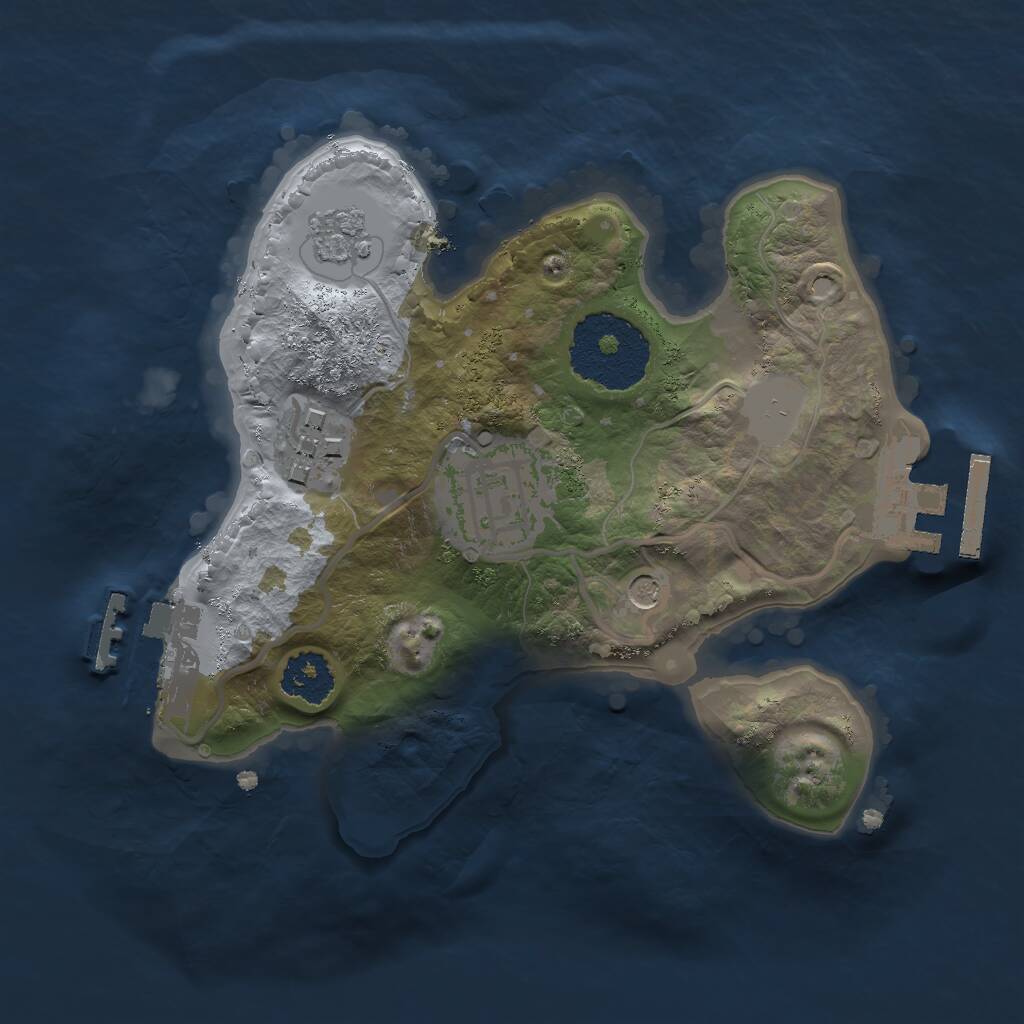 Rust Map: Procedural Map, Size: 2000, Seed: 938674520, 7 Monuments