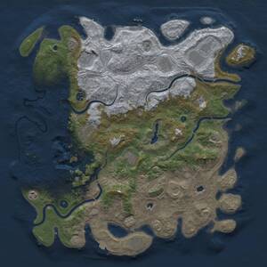 Thumbnail Rust Map: Procedural Map, Size: 4750, Seed: 21112025, 17 Monuments