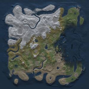 Thumbnail Rust Map: Procedural Map, Size: 4500, Seed: 26789, 16 Monuments