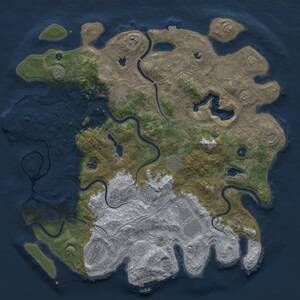 Thumbnail Rust Map: Procedural Map, Size: 4500, Seed: 440918560, 16 Monuments