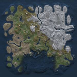 Thumbnail Rust Map: Procedural Map, Size: 4500, Seed: 1242215674, 16 Monuments