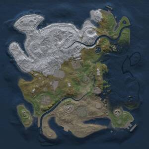 Thumbnail Rust Map: Procedural Map, Size: 3500, Seed: 337973249, 14 Monuments