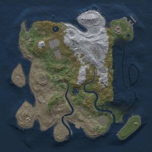 Thumbnail Rust Map: Procedural Map, Size: 3600, Seed: 36464, 12 Monuments