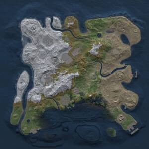 Thumbnail Rust Map: Procedural Map, Size: 3500, Seed: 67368126, 13 Monuments