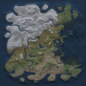Thumbnail Rust Map: Procedural Map, Size: 4800, Seed: 2040963016, 17 Monuments