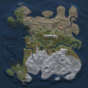 Thumbnail Rust Map: Procedural Map, Size: 3700, Seed: 514967094, 14 Monuments
