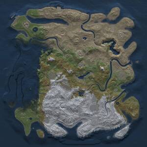 Thumbnail Rust Map: Procedural Map, Size: 4400, Seed: 2011253, 16 Monuments