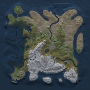 Thumbnail Rust Map: Procedural Map, Size: 3450, Seed: 352731872, 14 Monuments