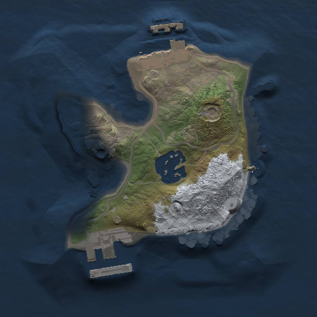 Rust Map: Procedural Map, Size: 1500, Seed: 29624293, 4 Monuments