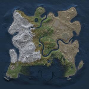 Thumbnail Rust Map: Procedural Map, Size: 3500, Seed: 1192857267, 14 Monuments