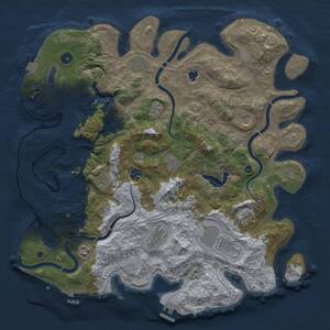 Thumbnail Rust Map: Procedural Map, Size: 4250, Seed: 13822, 16 Monuments