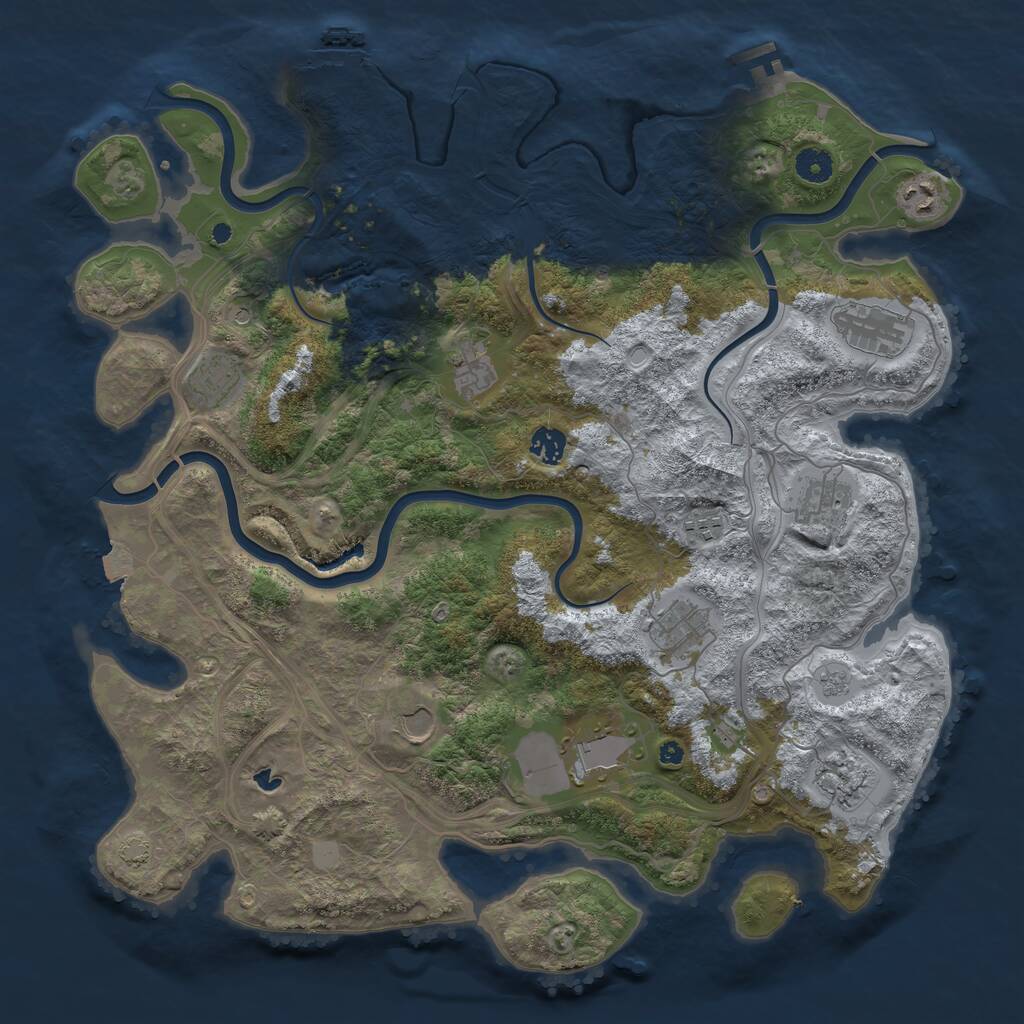 Rust Map: Procedural Map, Size: 4250, Seed: 12789564, 17 Monuments