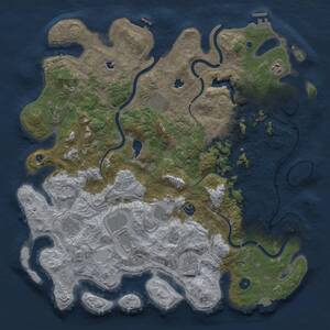 Thumbnail Rust Map: Procedural Map, Size: 4500, Seed: 252, 16 Monuments