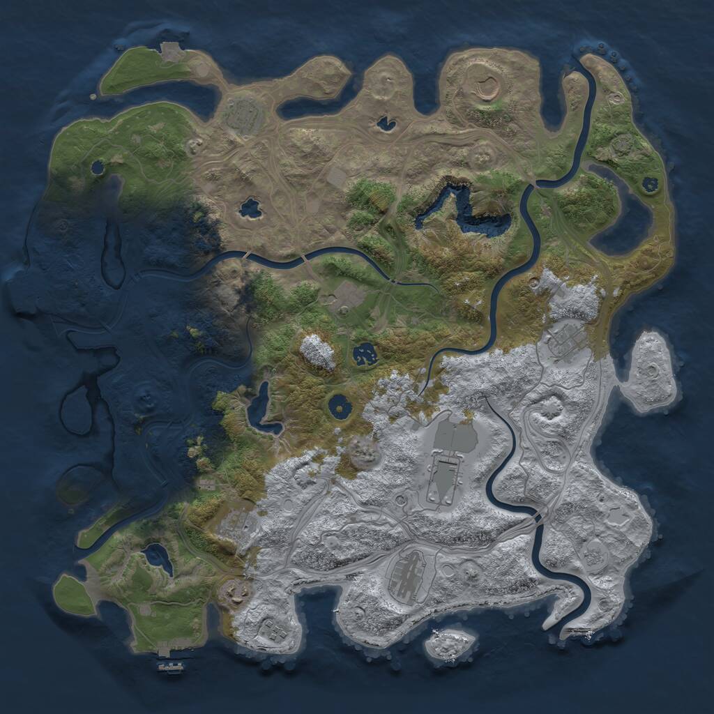 Rust Map: Procedural Map, Size: 4500, Seed: 43599738, 16 Monuments