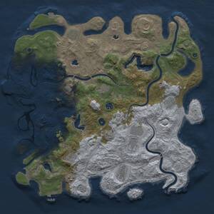 Thumbnail Rust Map: Procedural Map, Size: 4500, Seed: 43599738, 16 Monuments