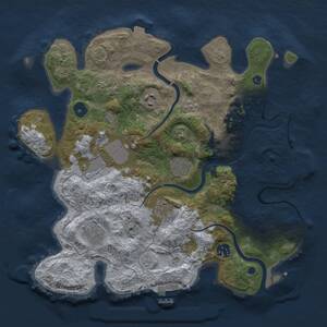 Thumbnail Rust Map: Procedural Map, Size: 3500, Seed: 74910, 14 Monuments