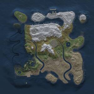 Thumbnail Rust Map: Procedural Map, Size: 3000, Seed: 111568428, 8 Monuments