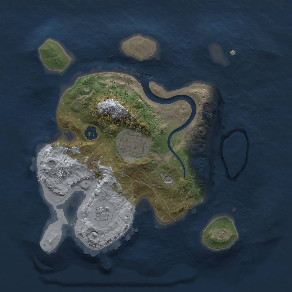 Rust Map: Procedural Map, Size: 2200, Seed: 262256252, 4 Monuments