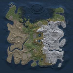 Thumbnail Rust Map: Procedural Map, Size: 3800, Seed: 1772045464, 17 Monuments