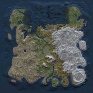Thumbnail Rust Map: Procedural Map, Size: 4000, Seed: 412632573, 15 Monuments