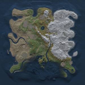 Thumbnail Rust Map: Procedural Map, Size: 3500, Seed: 457686, 14 Monuments