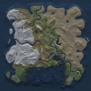 Thumbnail Rust Map: Procedural Map, Size: 4500, Seed: 1446632665, 17 Monuments