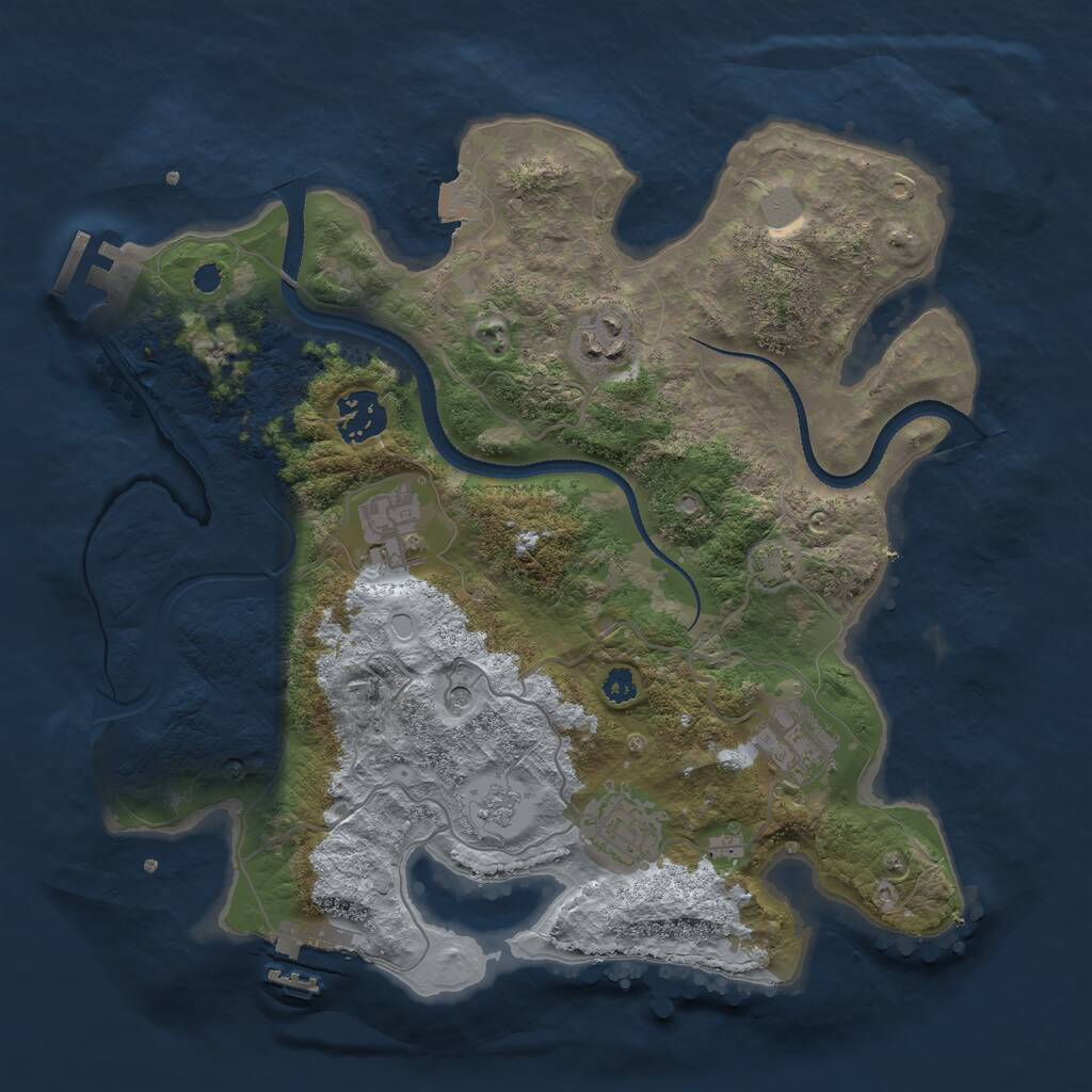 Rust Map: Procedural Map, Size: 3200, Seed: 306688671, 11 Monuments