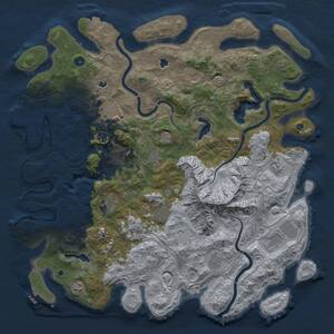 Thumbnail Rust Map: Procedural Map, Size: 5000, Seed: 1075090582, 17 Monuments