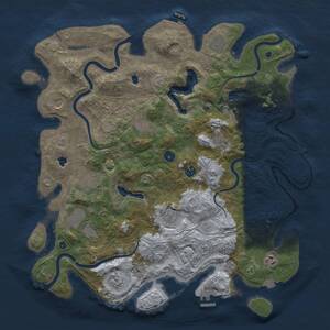 Thumbnail Rust Map: Procedural Map, Size: 4500, Seed: 461300625, 17 Monuments